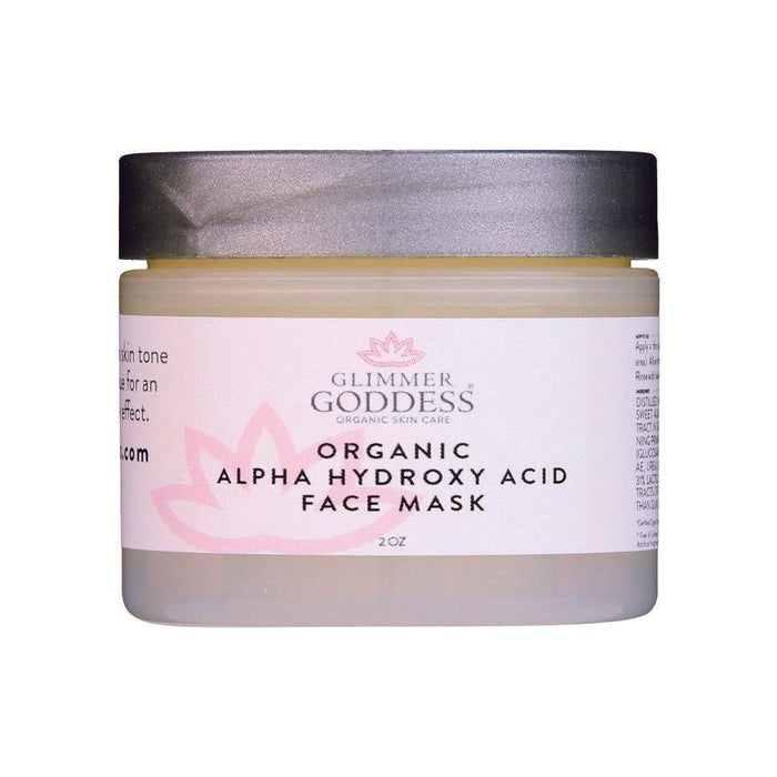 Glimmer Goddess® Organic Skin Care - Renewing Organic Face Mask For Glowing Skin - Alpha Hydroxy Acid