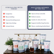 Euphoric Herbals Respiratory Relief Tea Herbal Tea White Smoke 60 Cup Servings,30 Cup Servings