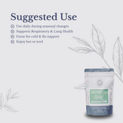 Euphoric Herbals Respiratory Relief Tea Herbal Tea Lavender 60 Cup Servings,30 Cup Servings
