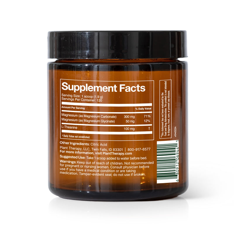 Plant Therapy Rest & Restore Magnesium Powder Supplement