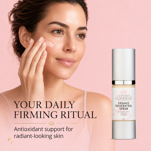 Glimmer Goddess® Organic Skin Care Organic Resveratrol Serum – Instant Firming Serums Pink 1 oz.
