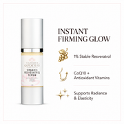 Glimmer Goddess® Organic Skin Care Organic Resveratrol Serum – Instant Firming Serums White Smoke 1 oz.