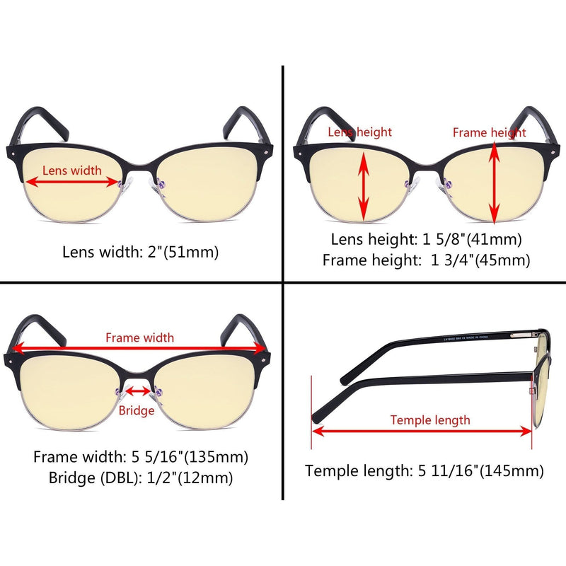 eyekeeper.com Browline Blue Light Blocking Eyeglasses LX19002-BB60 Eyeglasses