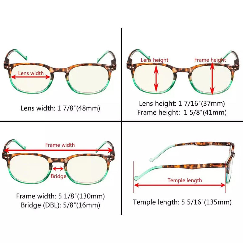 eyekeeper.com Retro Design Blue Light Blocking Reading Glasses 1-UVR065 Eyeglasses