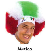 VIP Extensions Soccer Fan Afro Wig Hat - Vintage Collectible Official FIFA World Cup (14 Countries) Fan Wig