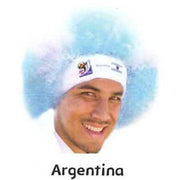 VIP Extensions Soccer Fan Afro Wig Hat - Vintage Collectible Official FIFA World Cup (14 Countries) Fan Wig