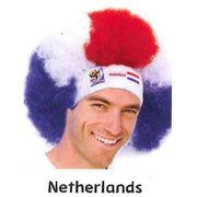 VIP Extensions Soccer Fan Afro Wig Hat - Vintage Collectible Official FIFA World Cup (14 Countries) Fan Wig