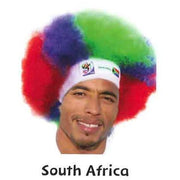 VIP Extensions Retro Official Soccer Afro Wig hat from 2010 games. Fan Wig
