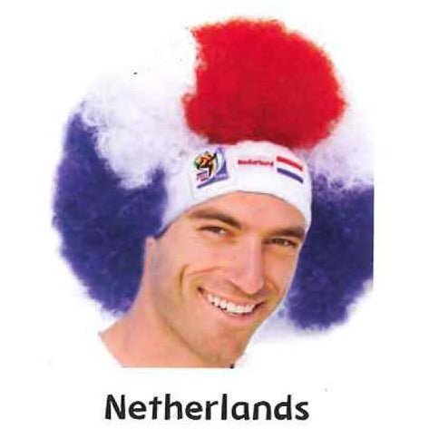 VIP Extensions Retro Official Soccer Afro Wig hat from 2010 games. Fan Wig