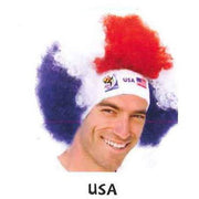 VIP Extensions Retro Official Soccer Afro Wig hat from 2010 games. Fan Wig