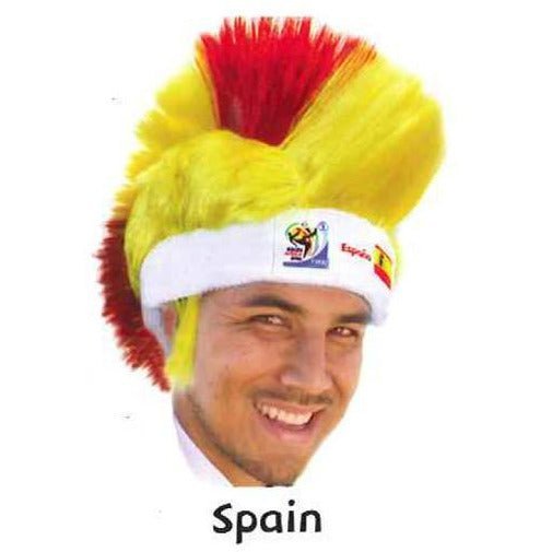 VIP Extensions Soccer Fan Mohawk Wig Hat - Vintage Collectible Official FIFA World Cup (14 Countries) Wig