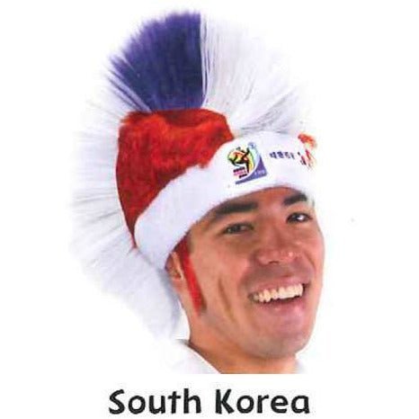 VIP Extensions Soccer Fan Mohawk Wig Hat - Vintage Collectible Official FIFA World Cup (14 Countries) Wig
