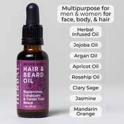 Ora's Amazing Herbal Revive, Beard and Hair Oil