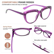 eyekeeper.com Rhinestone Half Moon Design Reading Glasses R2018 Eyeglasses
