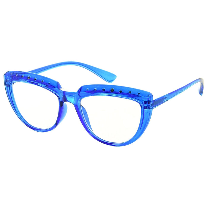 Eyekeeper.Com - Rhinestone Half Moon Design Reading Glasses R2018