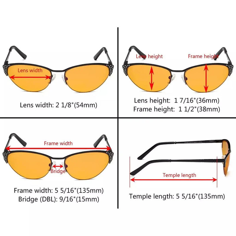 eyekeeper.com Rhinestones Blue Light Blocking Reading Glasses LX17002-BB98 Eyeglasses