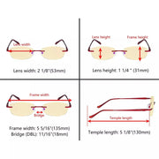 eyekeeper.com Rimless Blue Light Blocking Reading Glasses TMWK9903A Eyeglasses