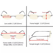 eyekeeper.com Rimless Blue Light Blocking Reading Glasses TMWK9903B Eyeglasses