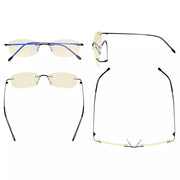 eyekeeper.com Rimless Blue Light Blocking Reading Glasses TMWK9903B Eyeglasses
