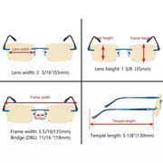 eyekeeper.com Rimless Blue Light Blocking Reading Glasses TMWK9905A Eyeglasses