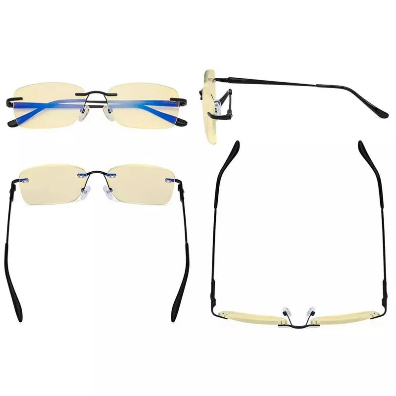 eyekeeper.com Rimless Blue Light Blocking Reading Glasses TMWK9905A Eyeglasses