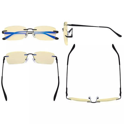 eyekeeper.com Rimless Blue Light Blocking Reading Glasses TMWK9905A Eyeglasses