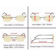 eyekeeper.com Rimless Blue Light Blocking Reading Glasses TMWK9907B Eyeglasses