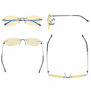 eyekeeper.com Rimless Blue Light Blocking Reading Glasses TMWK9907B Eyeglasses