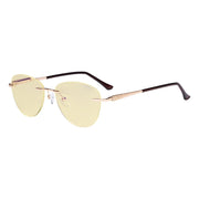 eyekeeper.com Rimless Blue Light Blocking Reading Glasses TMWK9901A Eyeglasses