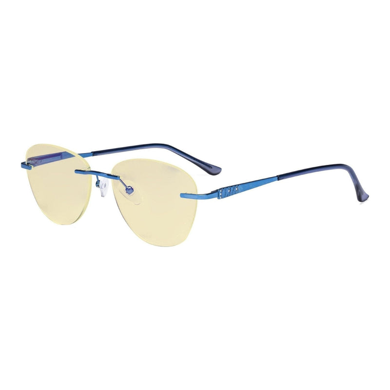 eyekeeper.com Rimless Blue Light Blocking Reading Glasses TMWK9901A Eyeglasses