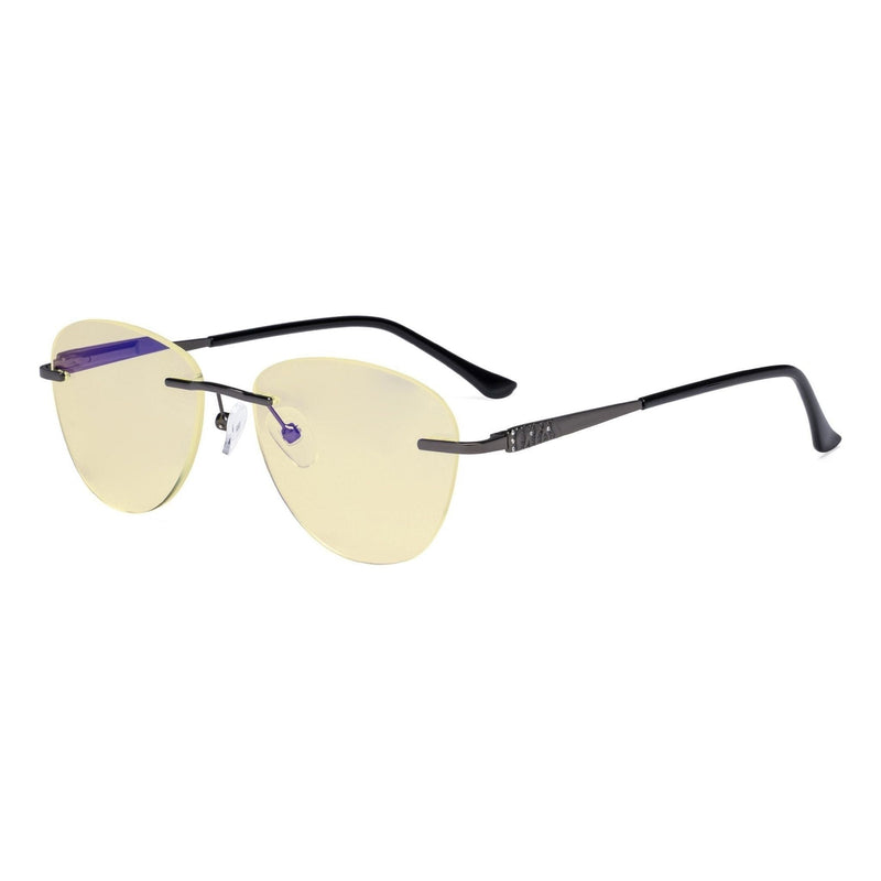 eyekeeper.com Rimless Blue Light Blocking Reading Glasses TMWK9901A Eyeglasses