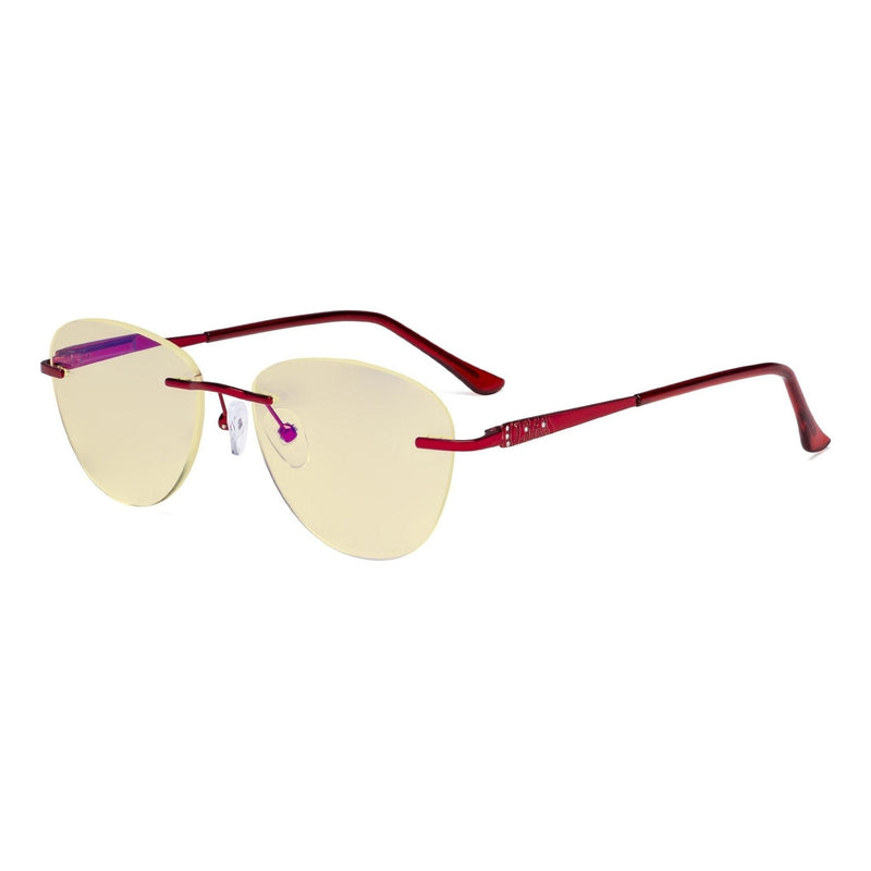 eyekeeper.com Rimless Blue Light Blocking Reading Glasses TMWK9901A Eyeglasses