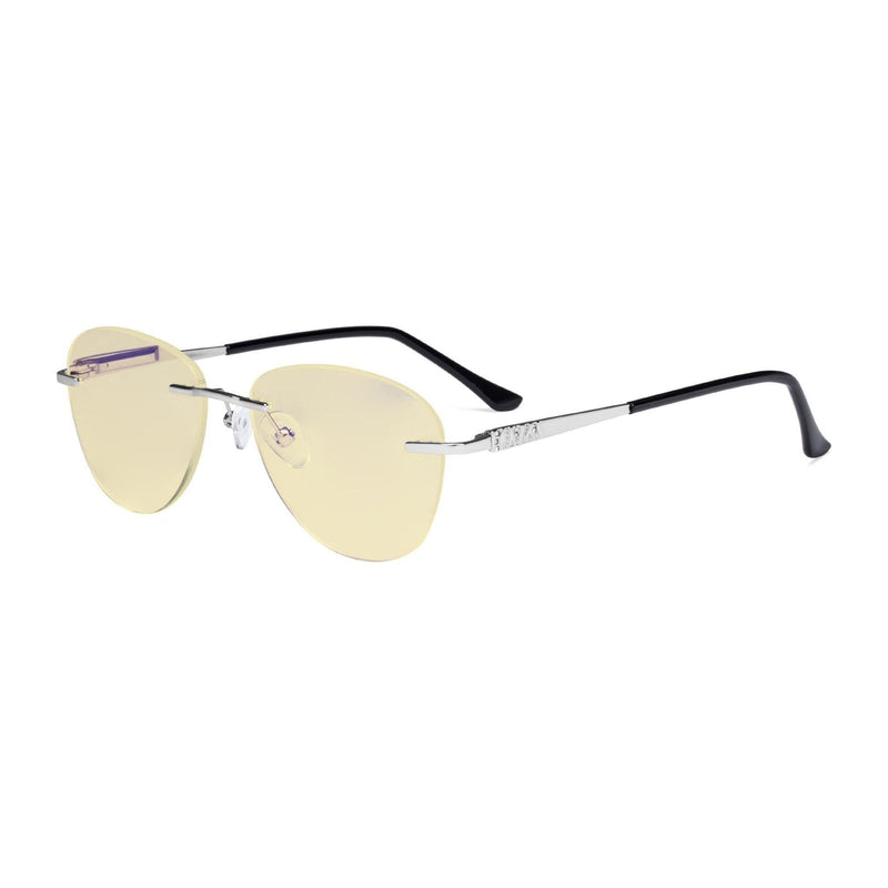 eyekeeper.com Rimless Blue Light Blocking Reading Glasses TMWK9901A Eyeglasses