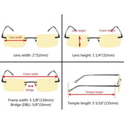 eyekeeper.com Rimless Classic Blue Light Blocking Reading Glasses TMCG1612 Eyeglasses