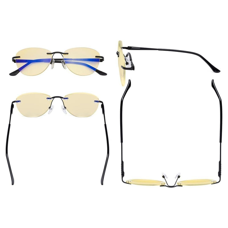 eyekeeper.com Rimless Blue Light Blocking Reading Glasses TMWK9901A Eyeglasses