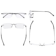 eyekeeper.com Rimless Metal Scholar Elegant Reading Glasses RWK9905 Eyeglasses