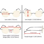 eyekeeper.com Rimless Multifocus Progressive Readers MWK9910 Eyeglasses