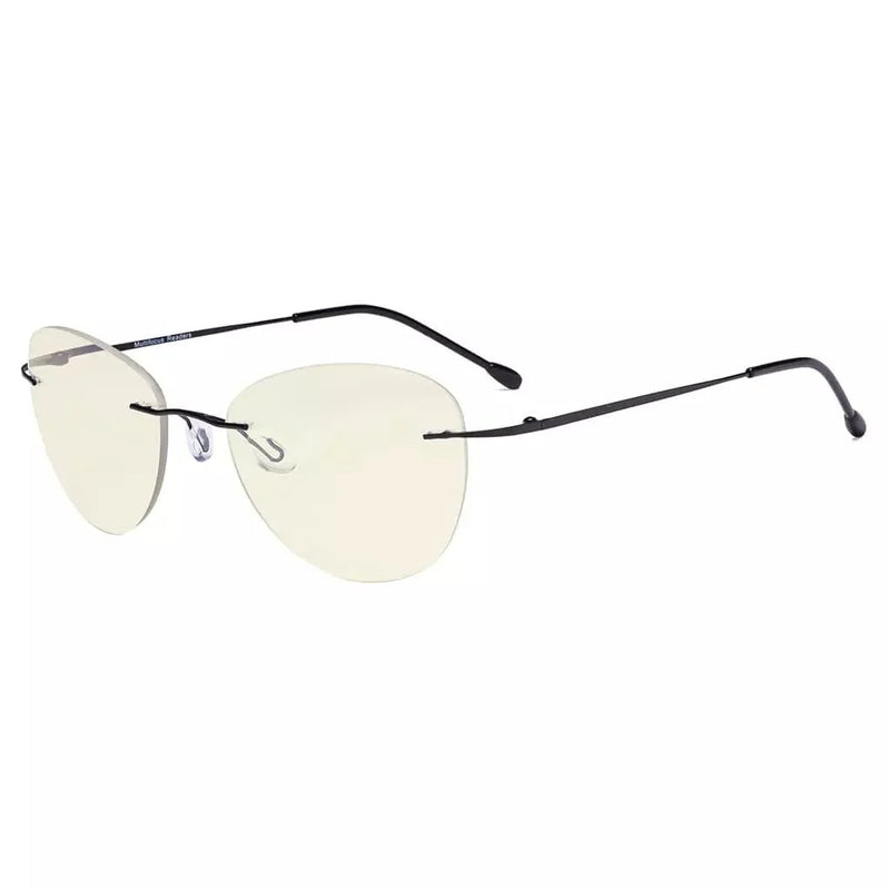 eyekeeper.com Rimless Pilot Progressive Multifocus Reading Glasses MWK9901B Eyeglasses