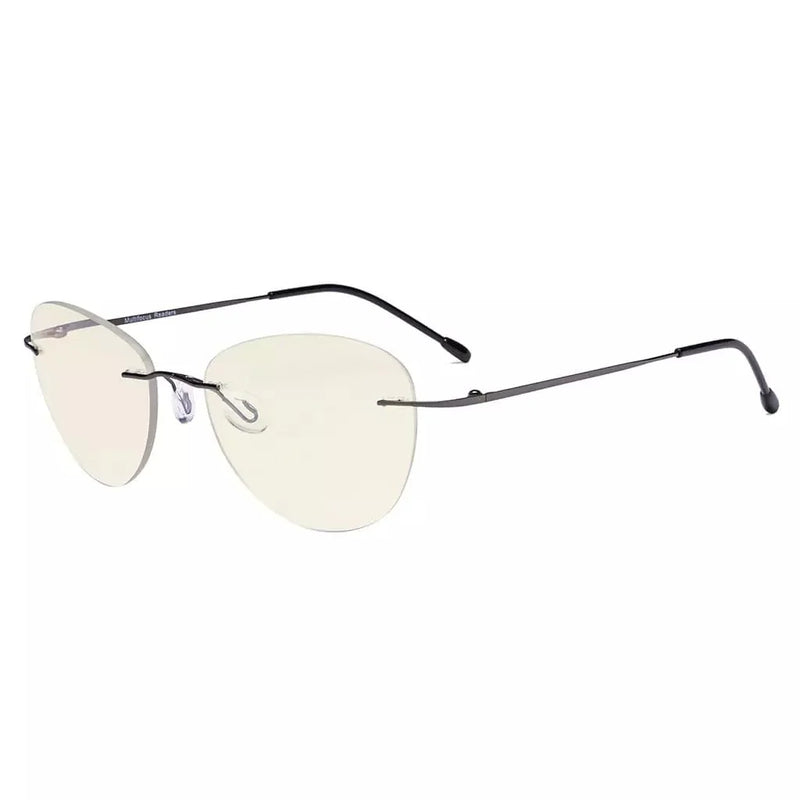 eyekeeper.com Rimless Pilot Progressive Multifocus Reading Glasses MWK9901B Eyeglasses