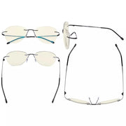 eyekeeper.com Rimless Pilot Progressive Multifocus Reading Glasses MWK9901B Eyeglasses