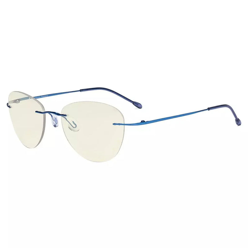 eyekeeper.com Rimless Pilot Progressive Multifocus Reading Glasses MWK9901B Eyeglasses