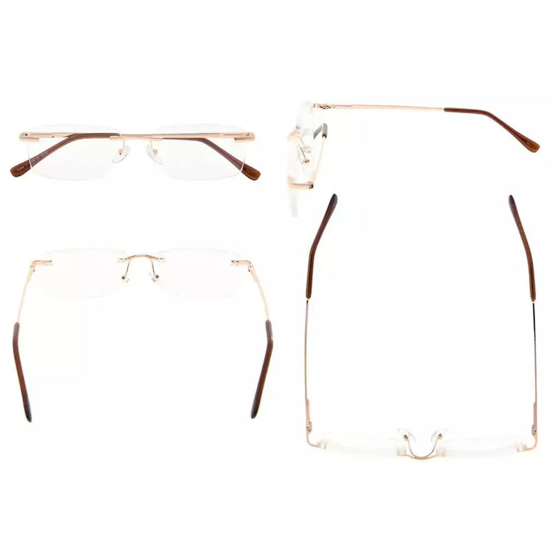 eyekeeper.com Rimless Rectangle Reading Glasses R1612 Eyeglasses