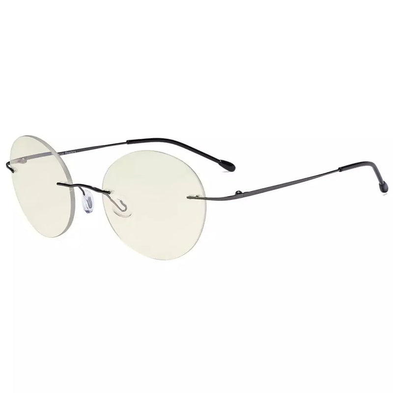 eyekeeper.com Rimless Round Multifocus Progressive Reading Glasses MWK9910 Eyeglasses
