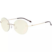 eyekeeper.com Rimless Round Multifocus Progressive Reading Glasses MWK9910 Eyeglasses