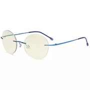 eyekeeper.com Rimless Round Multifocus Progressive Reading Glasses MWK9910 Eyeglasses