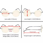 eyekeeper.com Rimless Round Multifocus Progressive Reading Glasses MWK9910 Eyeglasses