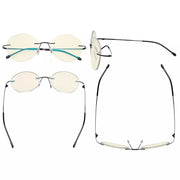 eyekeeper.com Rimless Round Multifocus Progressive Reading Glasses MWK9910 Eyeglasses