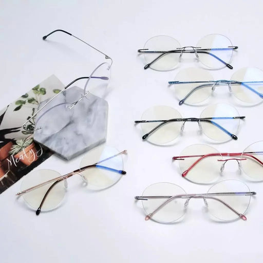 eyekeeper.com Rimless Round Multifocus Progressive Reading Glasses MWK9910 Eyeglasses