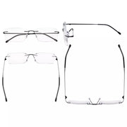 eyekeeper.com Rimless Spectacle Rectangle Reading Glasses RWK9904 Eyeglasses