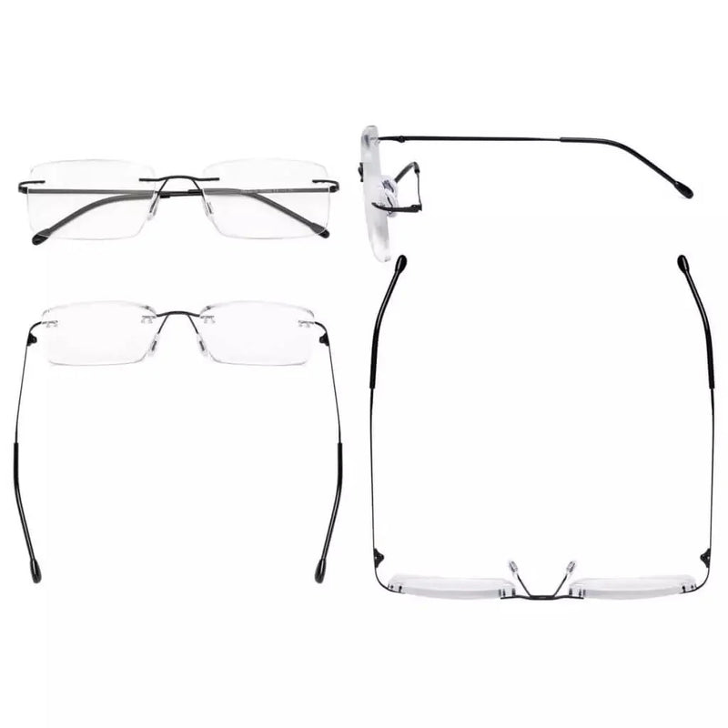eyekeeper.com Rimless Spectacle Rectangle Reading Glasses RWK9904 Eyeglasses